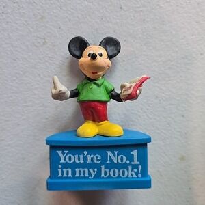 You're #1 in my‎ book Mini Messengers Mickey Mouse figurine Vintage 3"